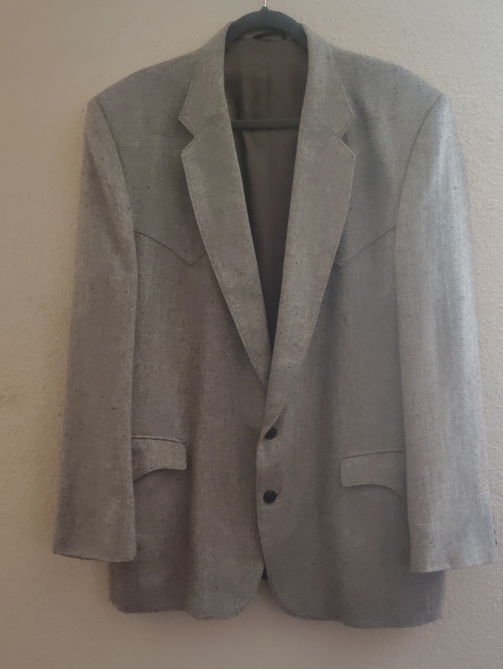 Circle S Dallas Vintage Men's Tweed Blazer Jacket Gray 48L